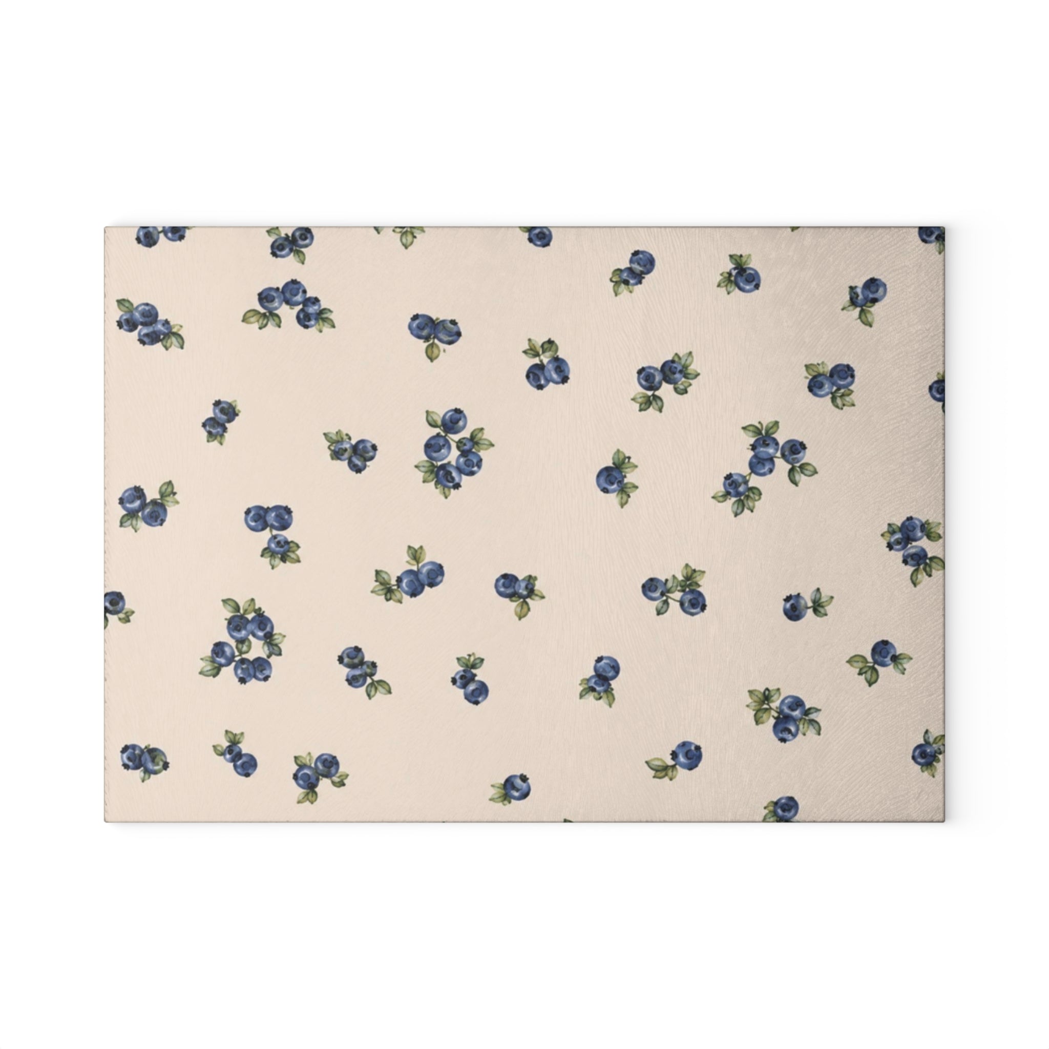 Blueberry Glass Cutting Board | Cottagecore Kitchen Decor | Floral Glass Chopping Board | Farmhouse Counter Protector
