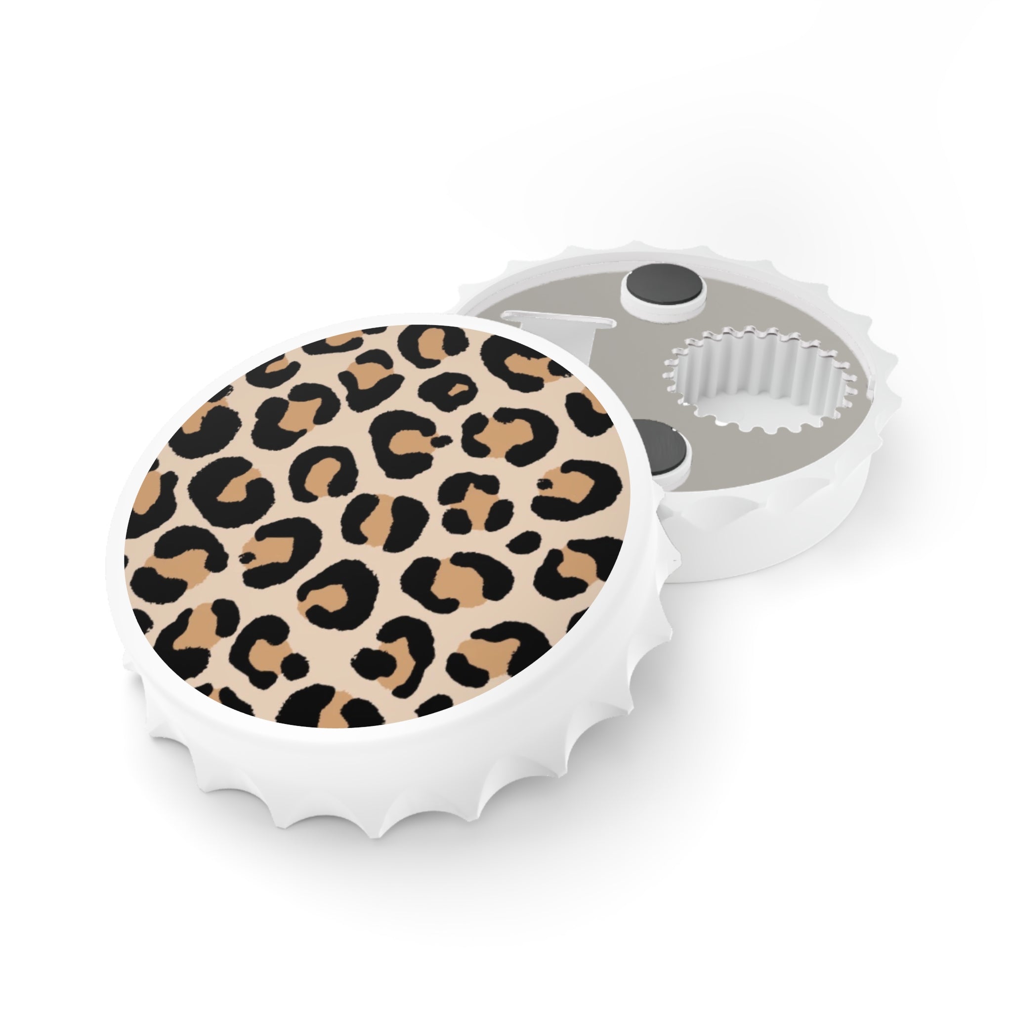 Leopard Print Bottle Opener Magnet | Animal Print Fridge Magnet | Stylish Kitchen Accessory | Leopard Lover Gift
| Bottle Opener