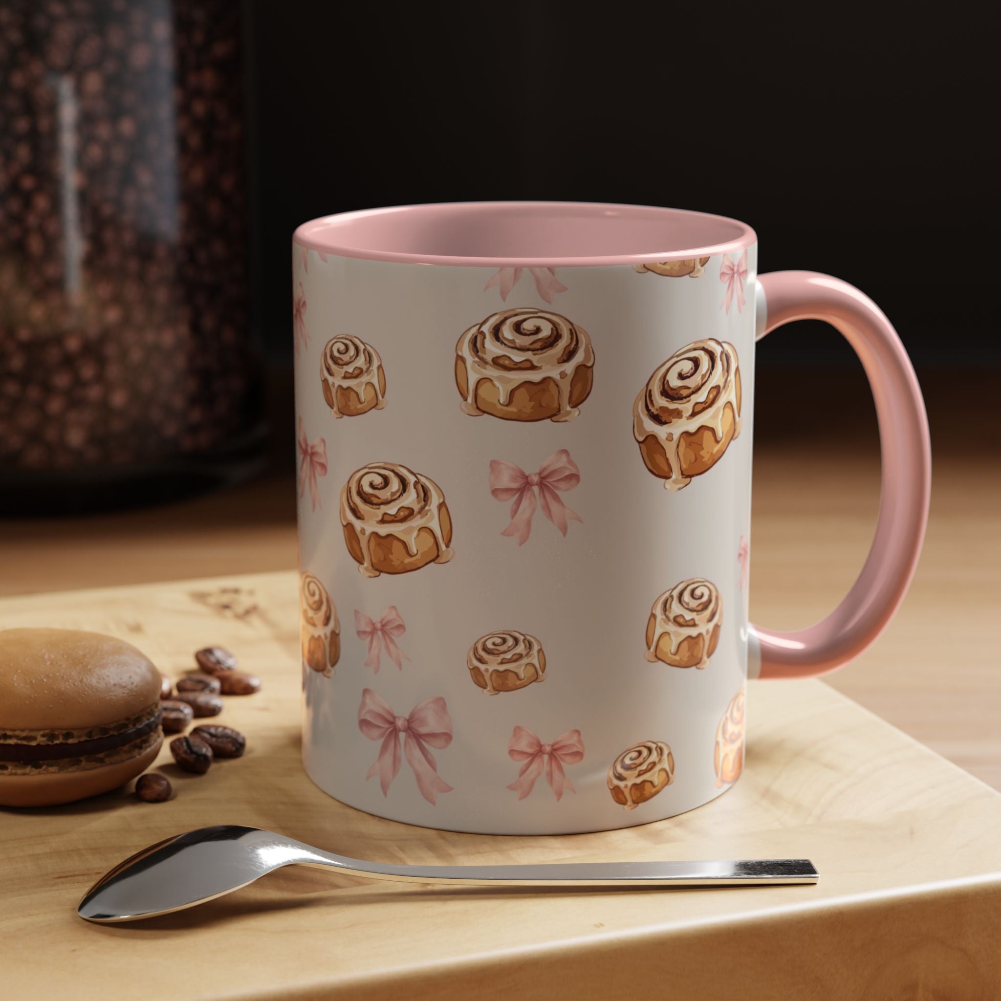 Pink Cinnamon Roll Coffee Mug – Cute Ceramic Tea Cup | Aesthetic Gift for Coffee Lovers
