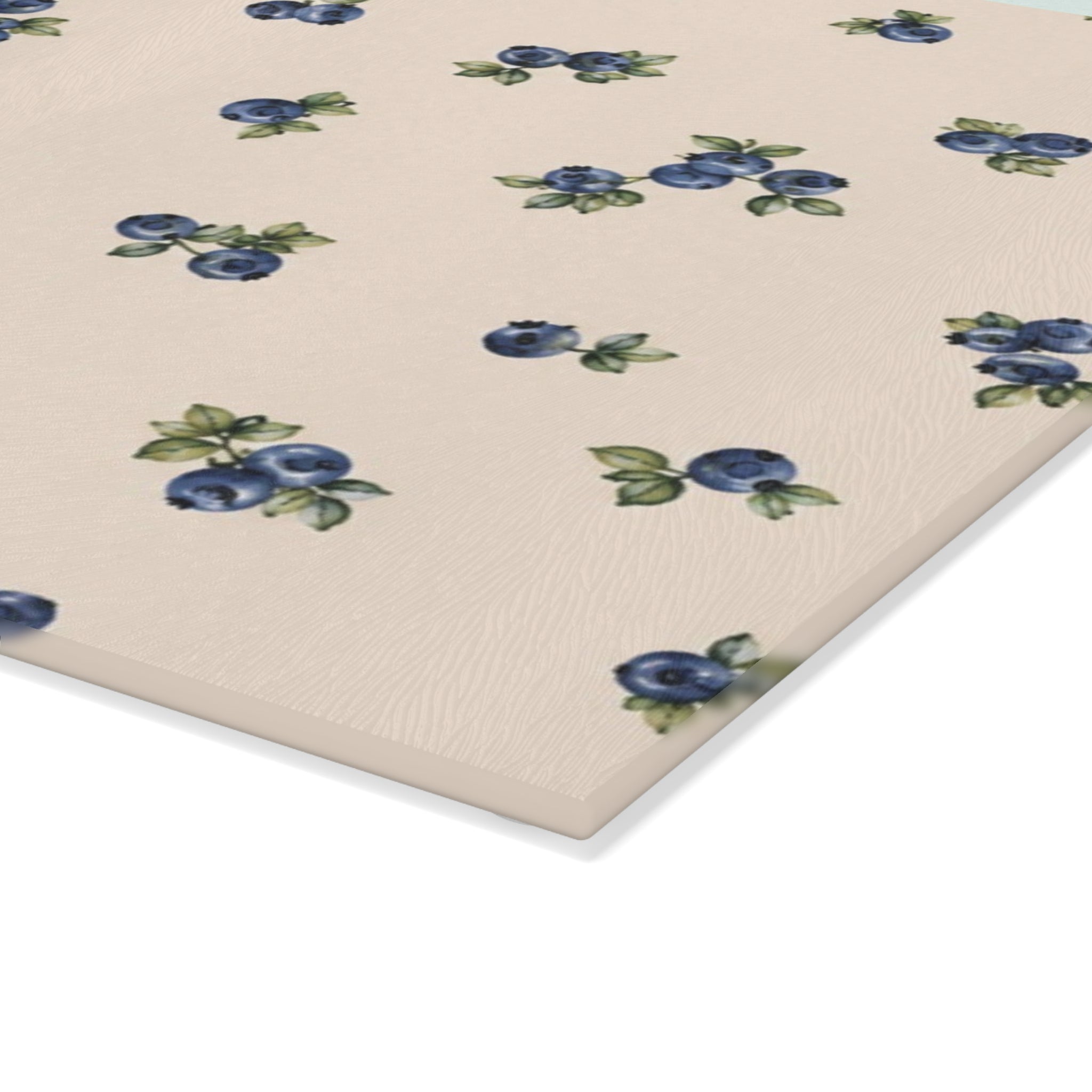 Blueberry Glass Cutting Board | Cottagecore Kitchen Decor | Floral Glass Chopping Board | Farmhouse Counter Protector