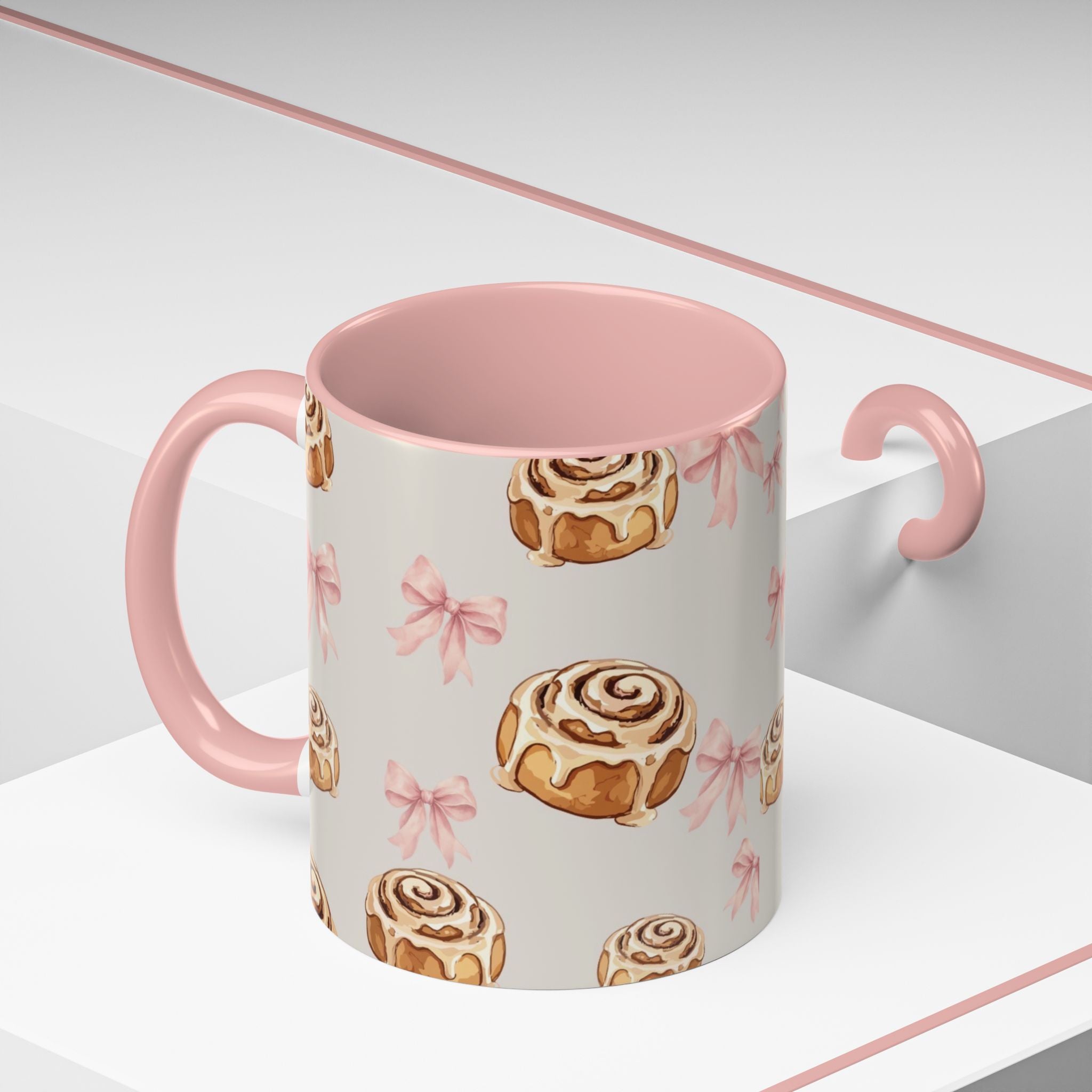 Pink Cinnamon Roll Coffee Mug – Cute Ceramic Tea Cup | Aesthetic Gift for Coffee Lovers