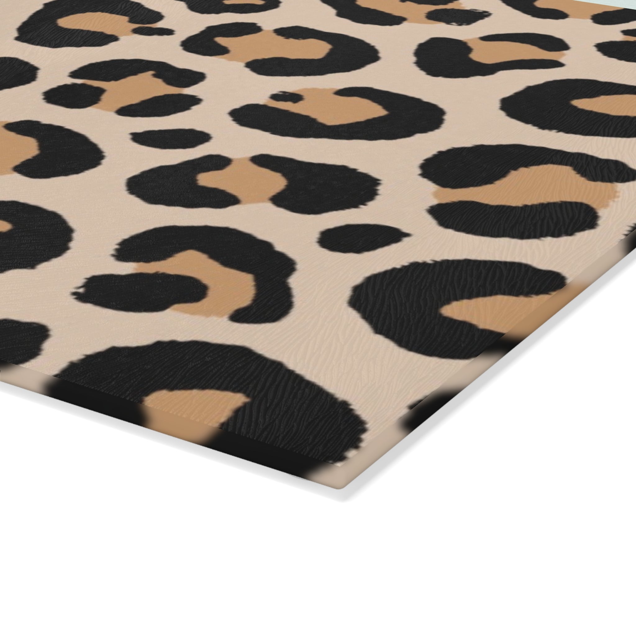 Leopard Print Glass Cutting Board – Personalized Kitchen Decor | Custom Glass Chopping Board | Modern Housewarming Gift | Luxury Glass Cutting Board