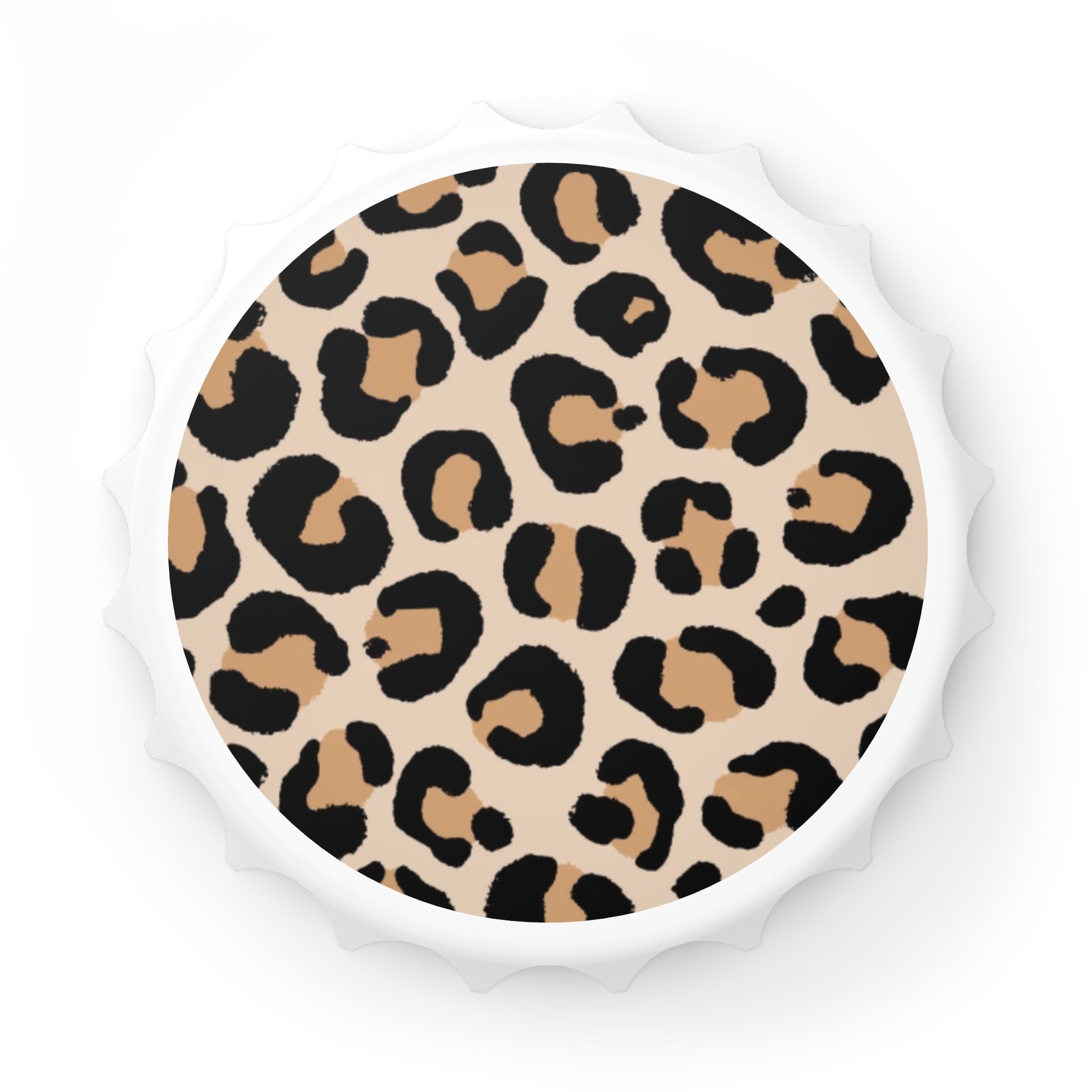 Leopard Print Bottle Opener Magnet | Animal Print Fridge Magnet | Stylish Kitchen Accessory | Leopard Lover Gift
| Bottle Opener