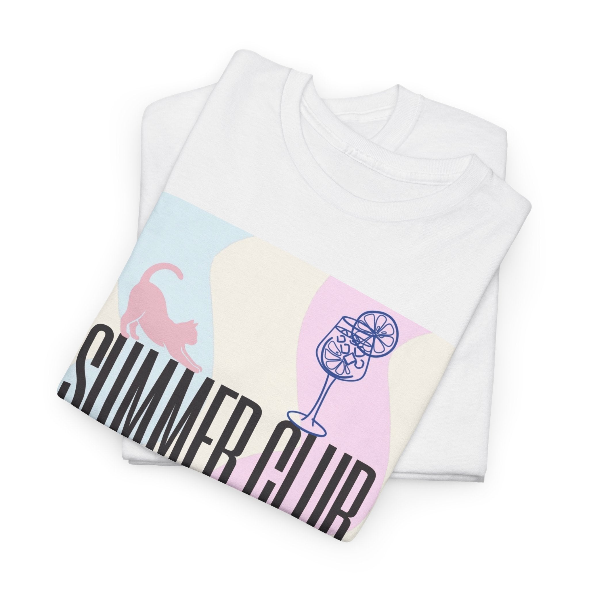 Summer Club Dolce Vita Sweatshirt – Vintage Pink Car & Lemon Graphic Crewneck, Aesthetic Cozy 
Unisex Heavy Cotton Tee