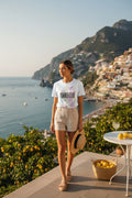 Summer Club Dolce Vita Sweatshirt – Vintage Pink Car & Lemon Graphic Crewneck, Aesthetic Cozy 
Unisex Heavy Cotton Tee