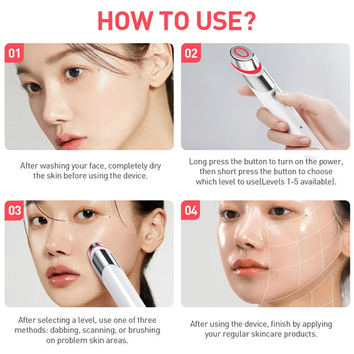 Age-R Booster H Skin Care Facial Home Beauty Device Facial Skin Care Tools Anti Aging Microcurrent Lift Face Care Therapy