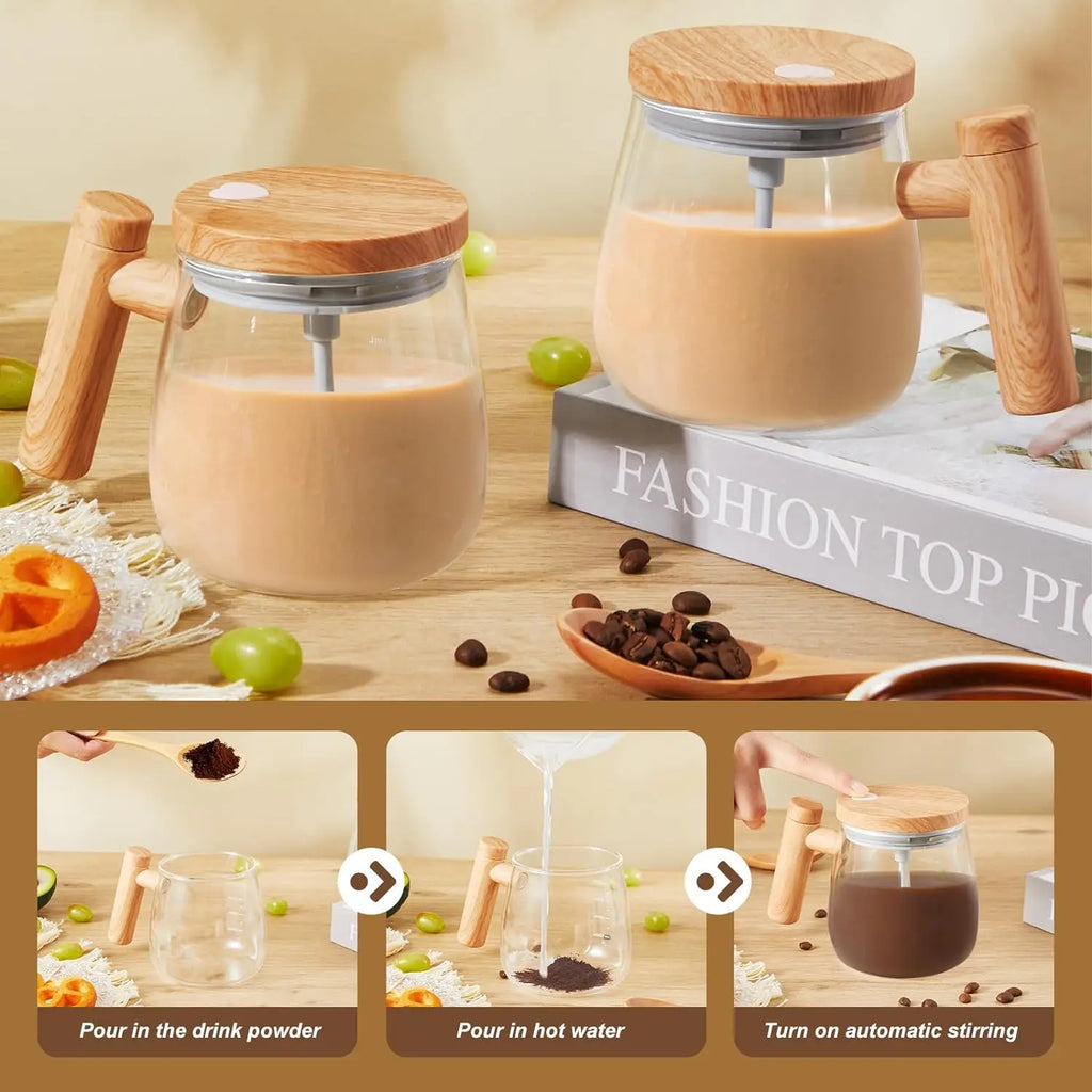 400ML Self Stirring Mug 7000RPM Electric High Speed Mixing Mug With Waterproof Automatic Mix Cup for Coffee Milk, Matcha Latte & Protein Powder