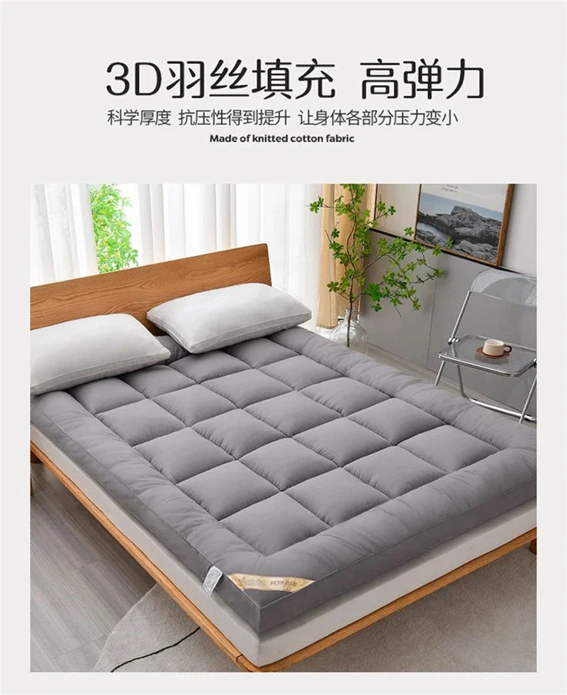Four Season Can Be Used Queen Mattress Pad Soft Thicken Quilted Mattress Toppers Living Room or Car Sleeping Mats Field Camp Mat