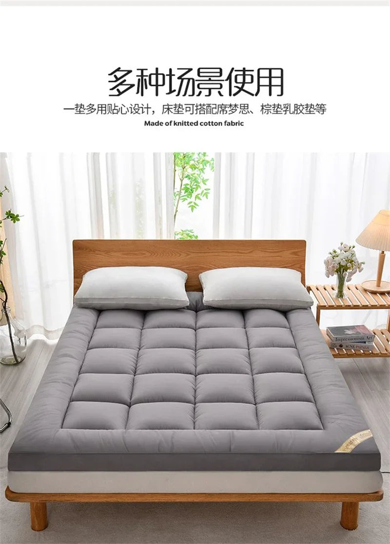 Four Season Can Be Used Queen Mattress Pad Soft Thicken Quilted Mattress Toppers Living Room or Car Sleeping Mats Field Camp Mat