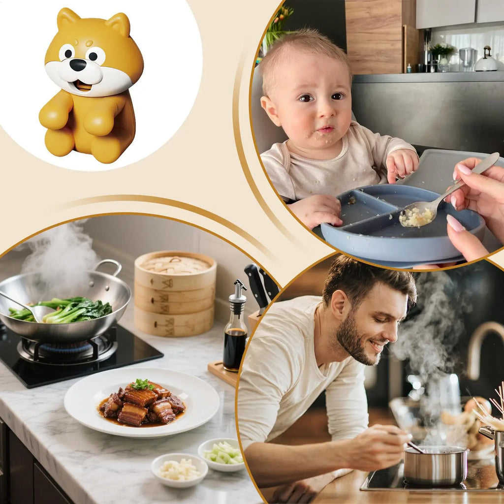 Mini Clip On Fan Cute Dog Shape Rechargeable Portable Fan for Desk Office Travel Hot Water Food Cooling Personal Air Circulator