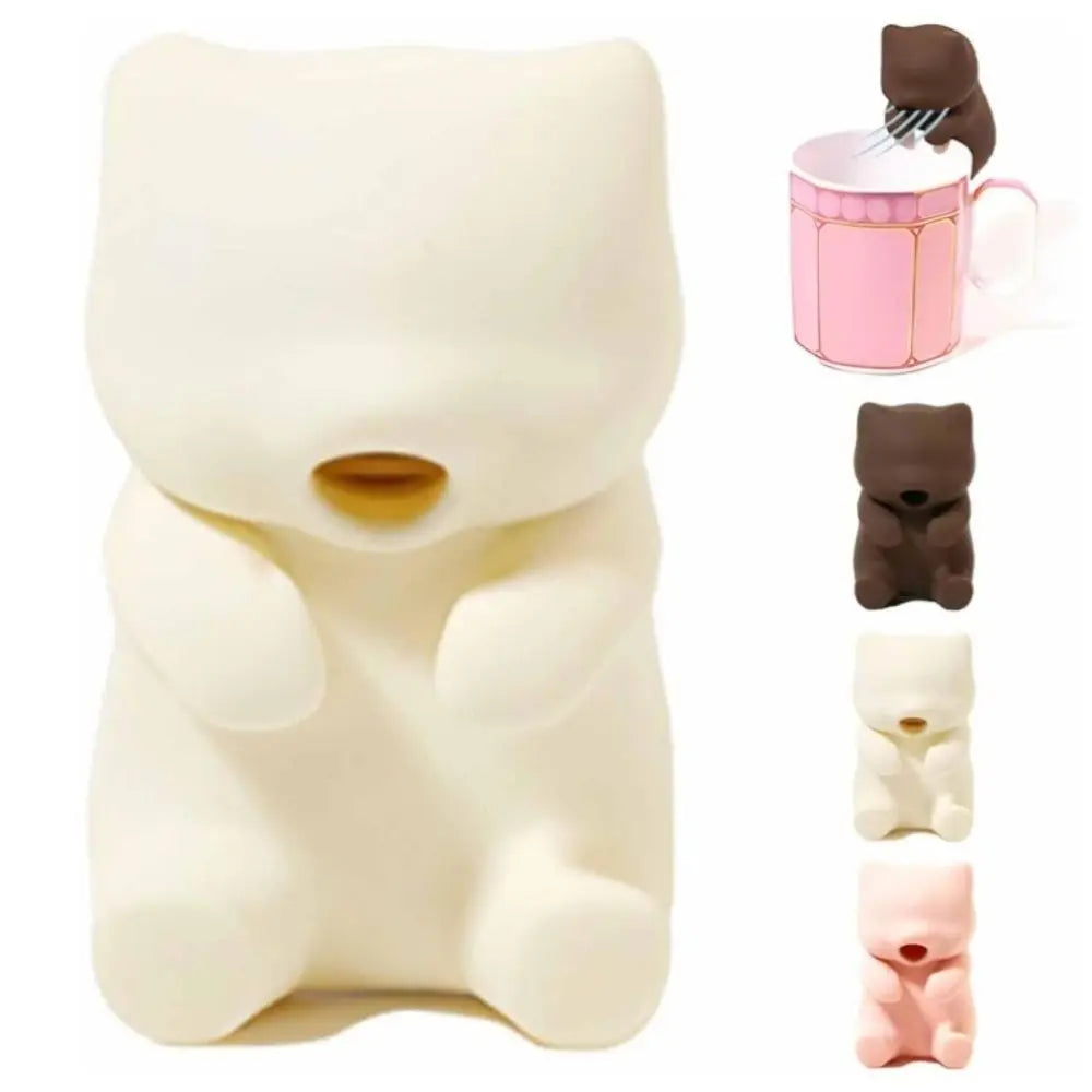 Mini Cat-Shaped Food Cooling Fan USB Rechargeable 2 Speeds Food Cooling Tools Cools in 3 Mins Waterproof Food Fan for Hot Drinks
