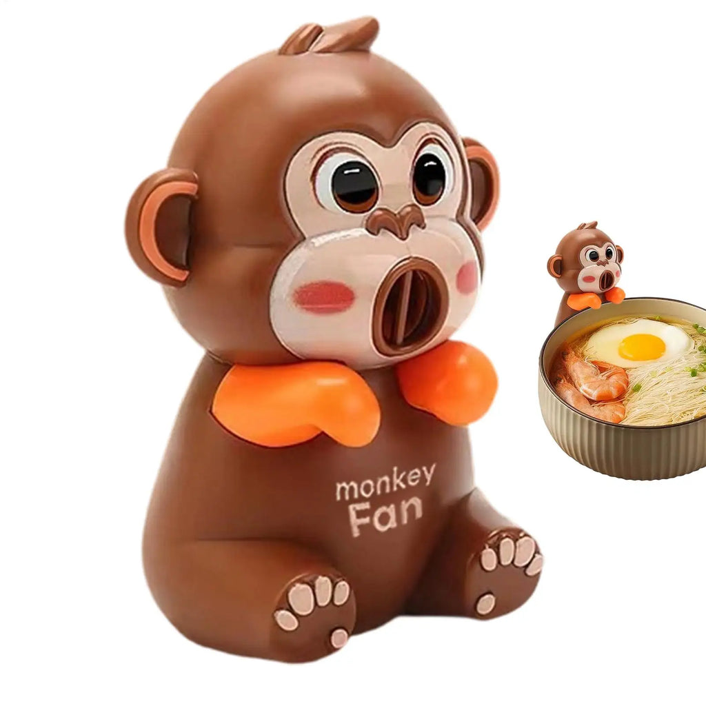Mini Food Cooling Fan 3 Speeds Cute Animal Portable USB Rechargeable Clip-On Personal Fan for Soup Stew Coffee Tea Baked Goods