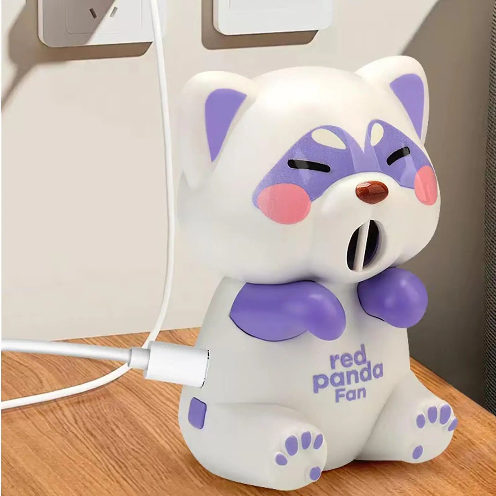 Mini Food Cooling Fan 3 Speeds Cute Animal Portable USB Rechargeable Clip-On Personal Fan for Soup Stew Coffee Tea Baked Goods