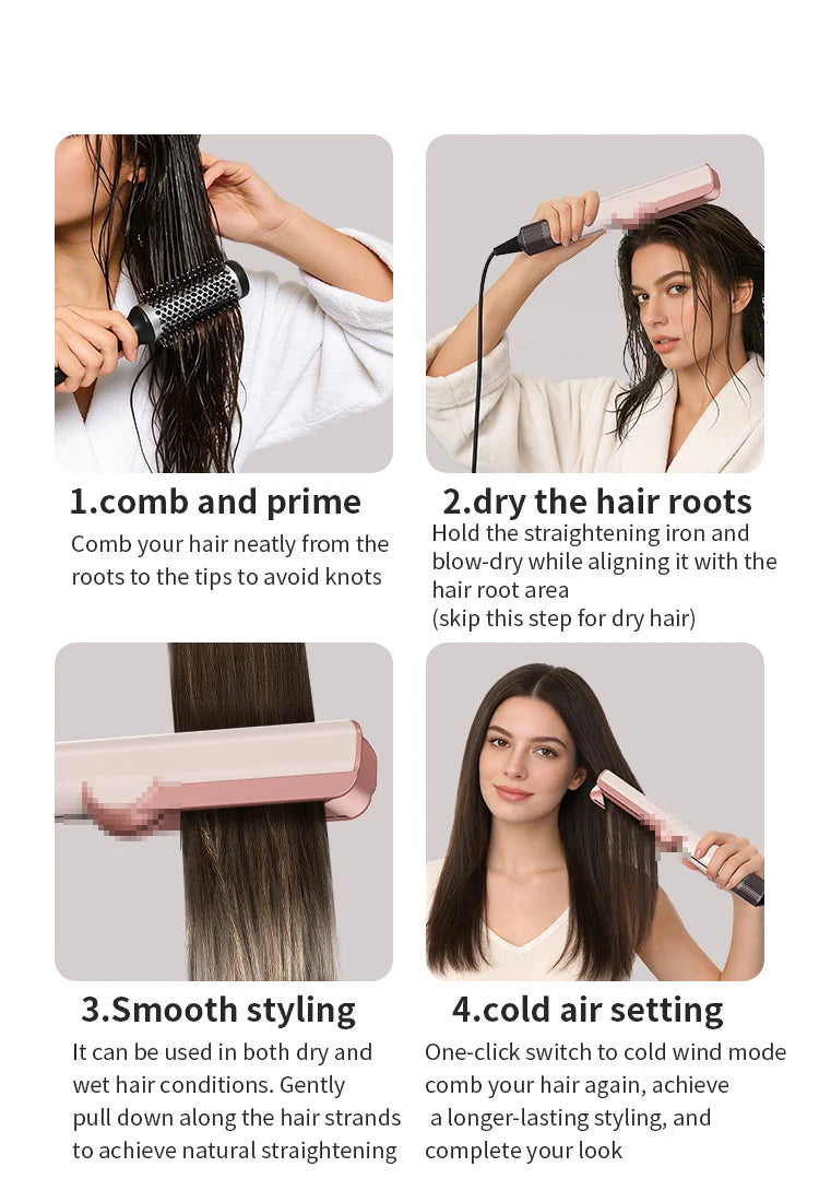 Hair straightener HT01 hair dryer Huaqiangbei straight board clamp straight hair negative ion does not damage hair dry and wet