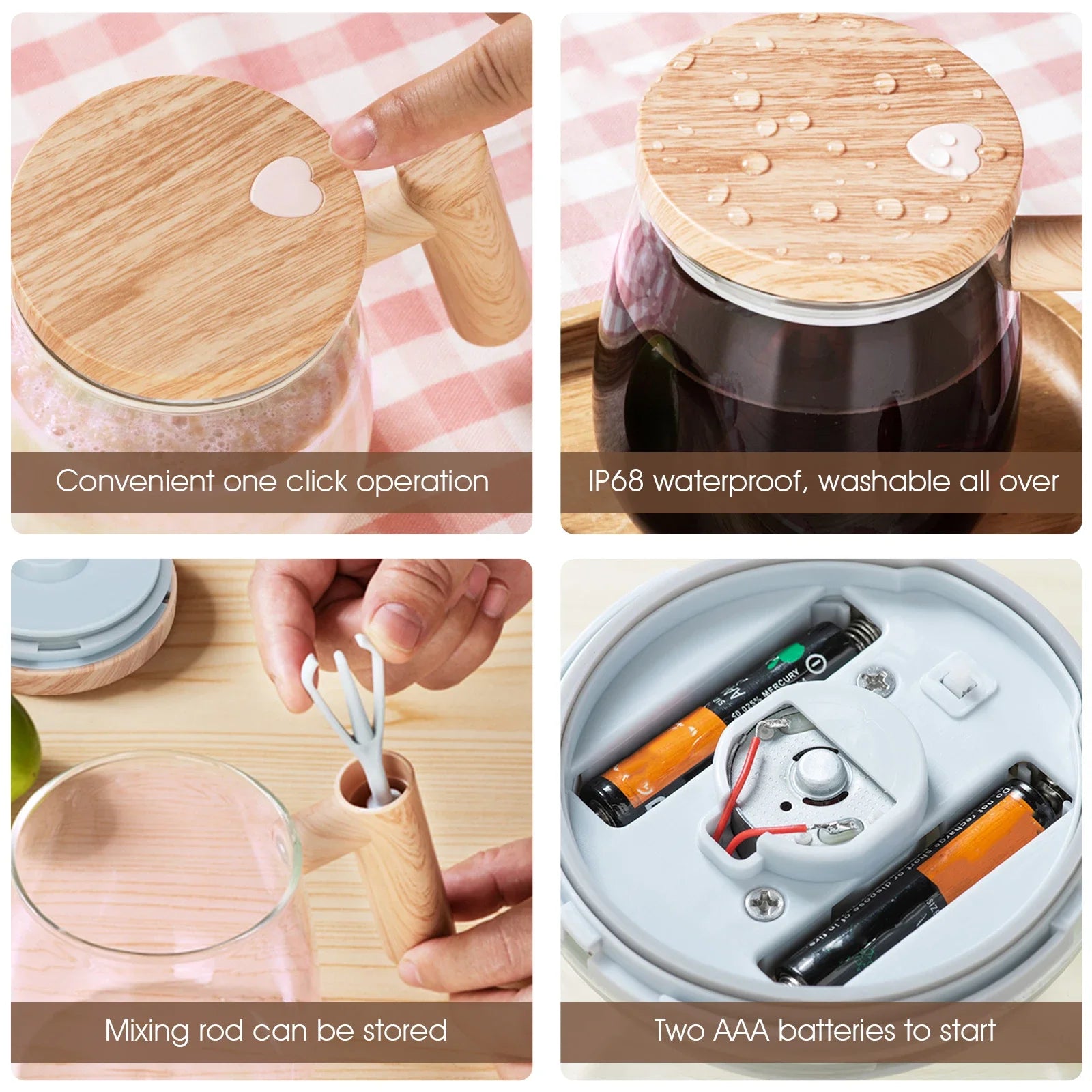 400ML Self Stirring Mug 7000RPM Electric High Speed Mixing Mug With Waterproof Automatic Mix Cup for Coffee Milk, Matcha Latte & Protein Powder