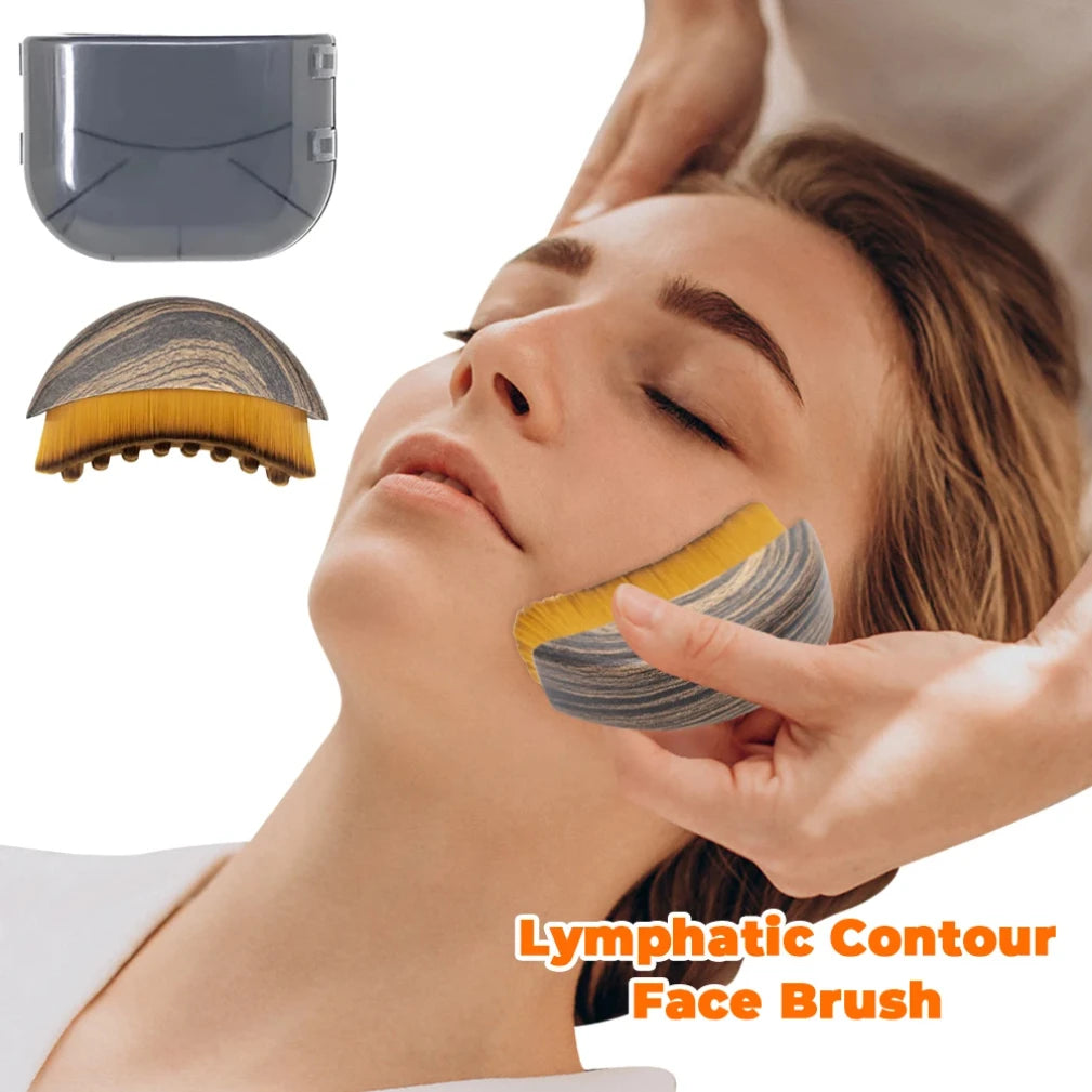 Lymphatic Contour Face Brush Dry Brushing Face Brush Lymphatic Drainage Massager for Face Chin Sculpting The Skin Relief Fatigue