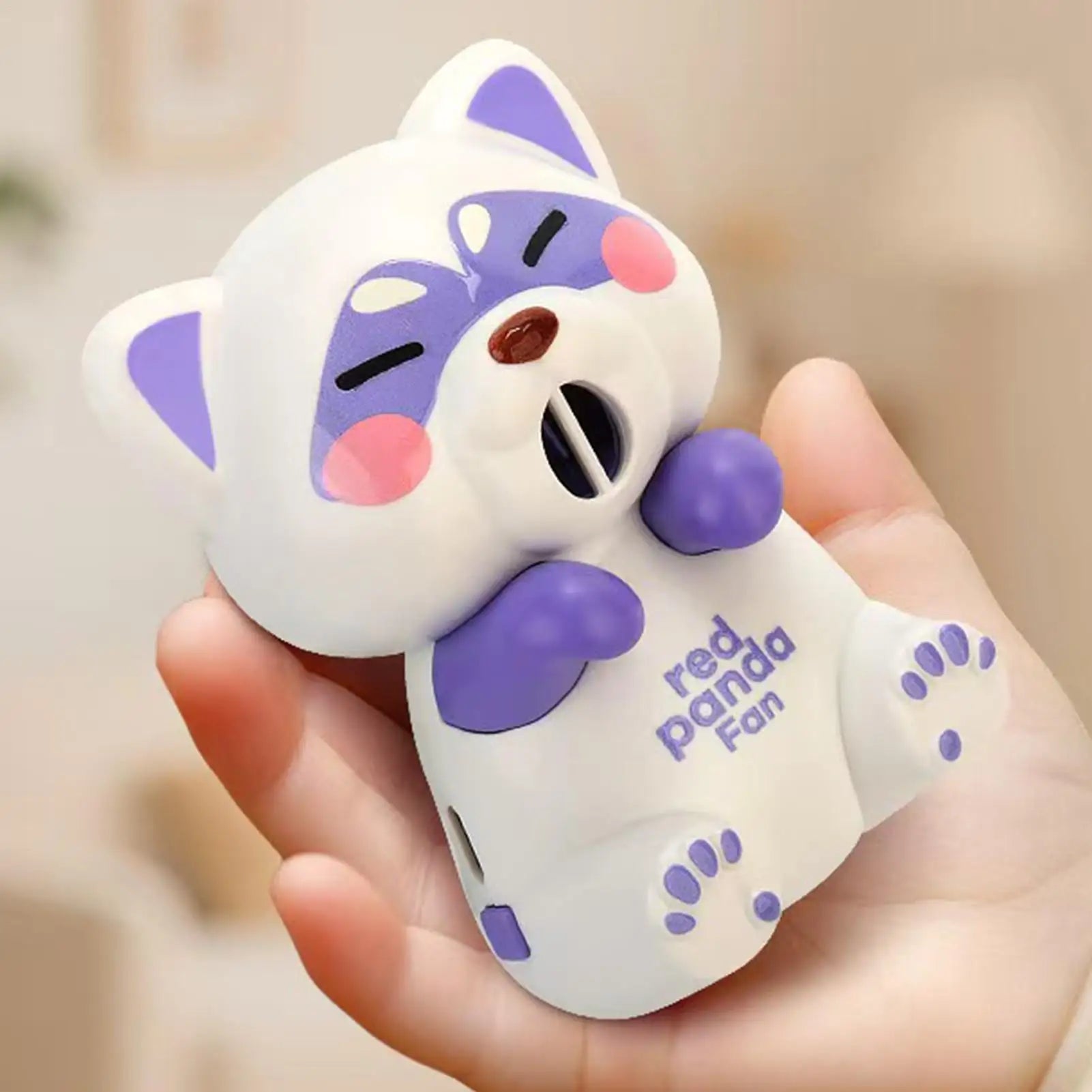 Mini Food Cooling Fan 3 Speeds Cute Animal Portable USB Rechargeable Clip-On Personal Fan for Soup Stew Coffee Tea Baked Goods