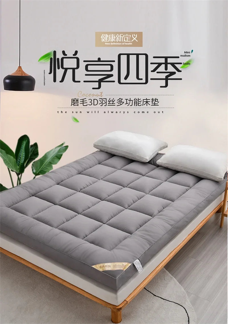 Four Season Can Be Used Queen Mattress Pad Soft Thicken Quilted Mattress Toppers Living Room or Car Sleeping Mats Field Camp Mat