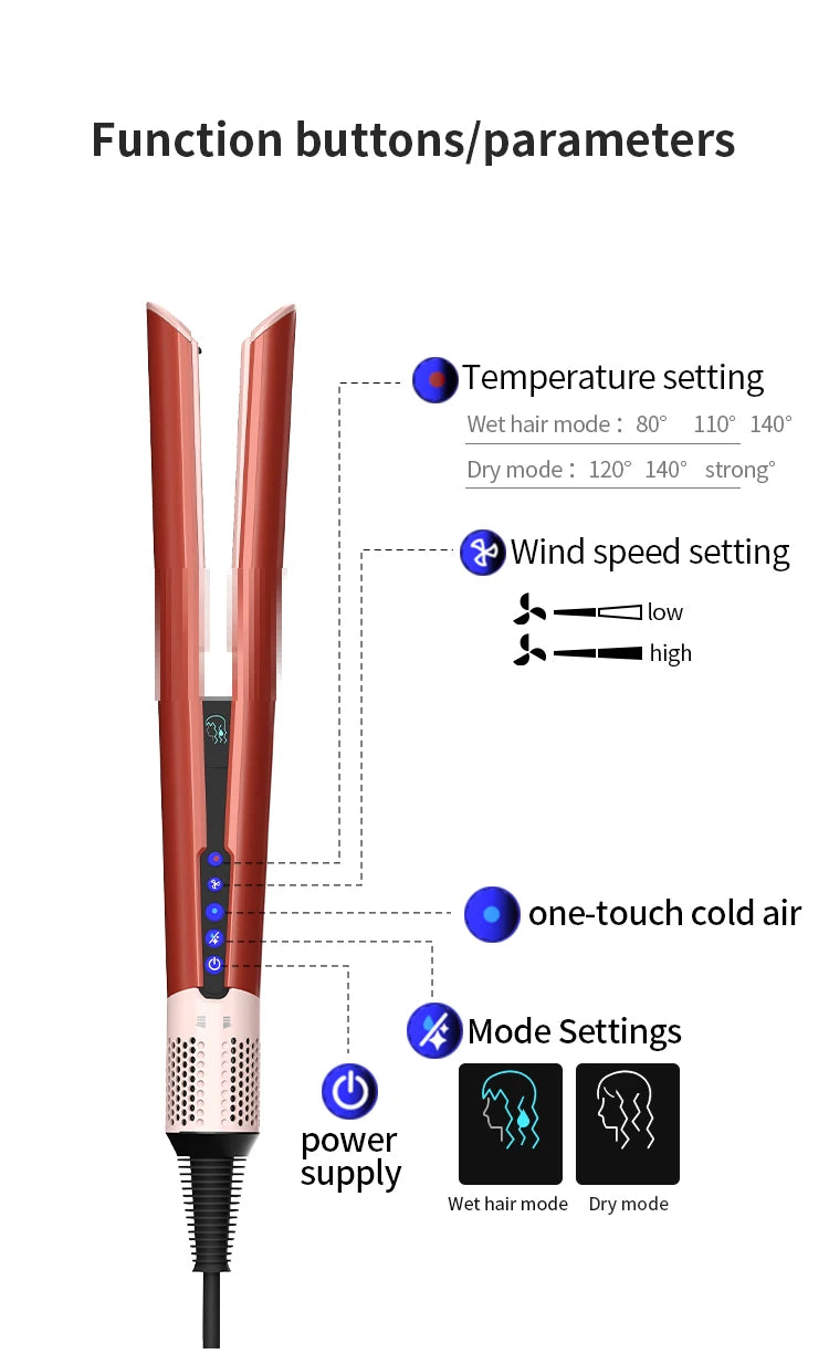 Hair straightener HT01 hair dryer Huaqiangbei straight board clamp straight hair negative ion does not damage hair dry and wet