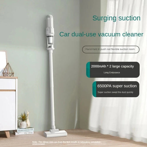6500pa Handheld Vacuum Cleaner Cordless Powerful Suction, HEPA Filter & LED Light for Pet Hair/Dust, Home/Car Cleaning