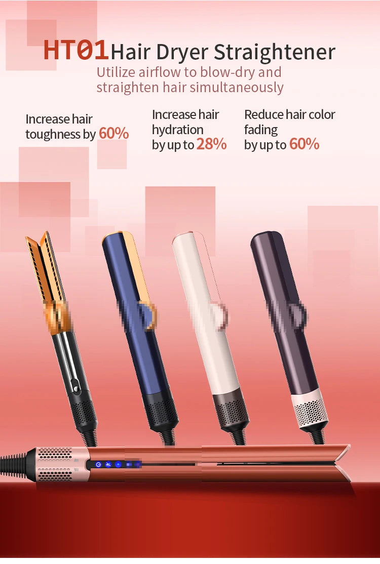 Hair straightener HT01 hair dryer Huaqiangbei straight board clamp straight hair negative ion does not damage hair dry and wet